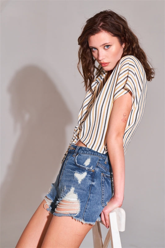 Distressed Mini Shorts