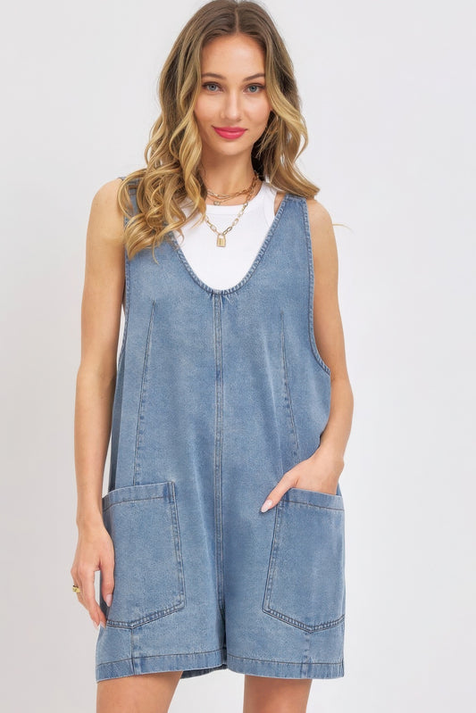 Denim Romper