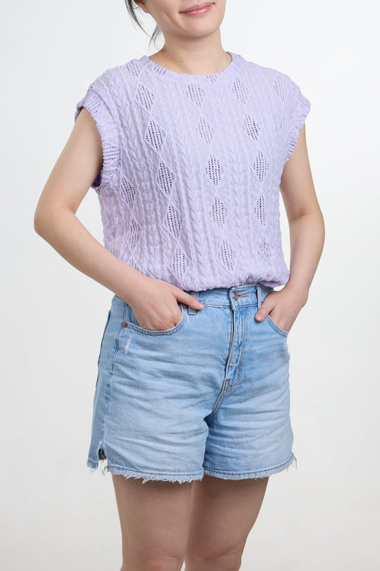 Essential Cap Sleeve Top with Round Neck