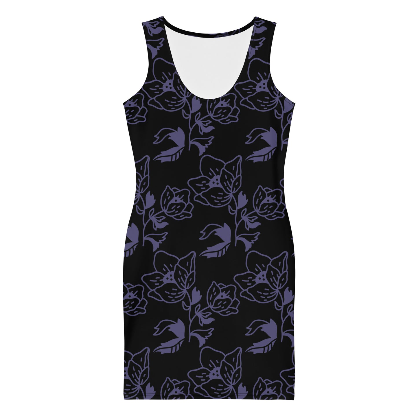 Bodycon dress Dark Flower