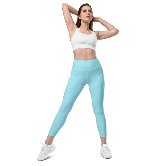 High-waisted Leggings with pockets Light Blue
