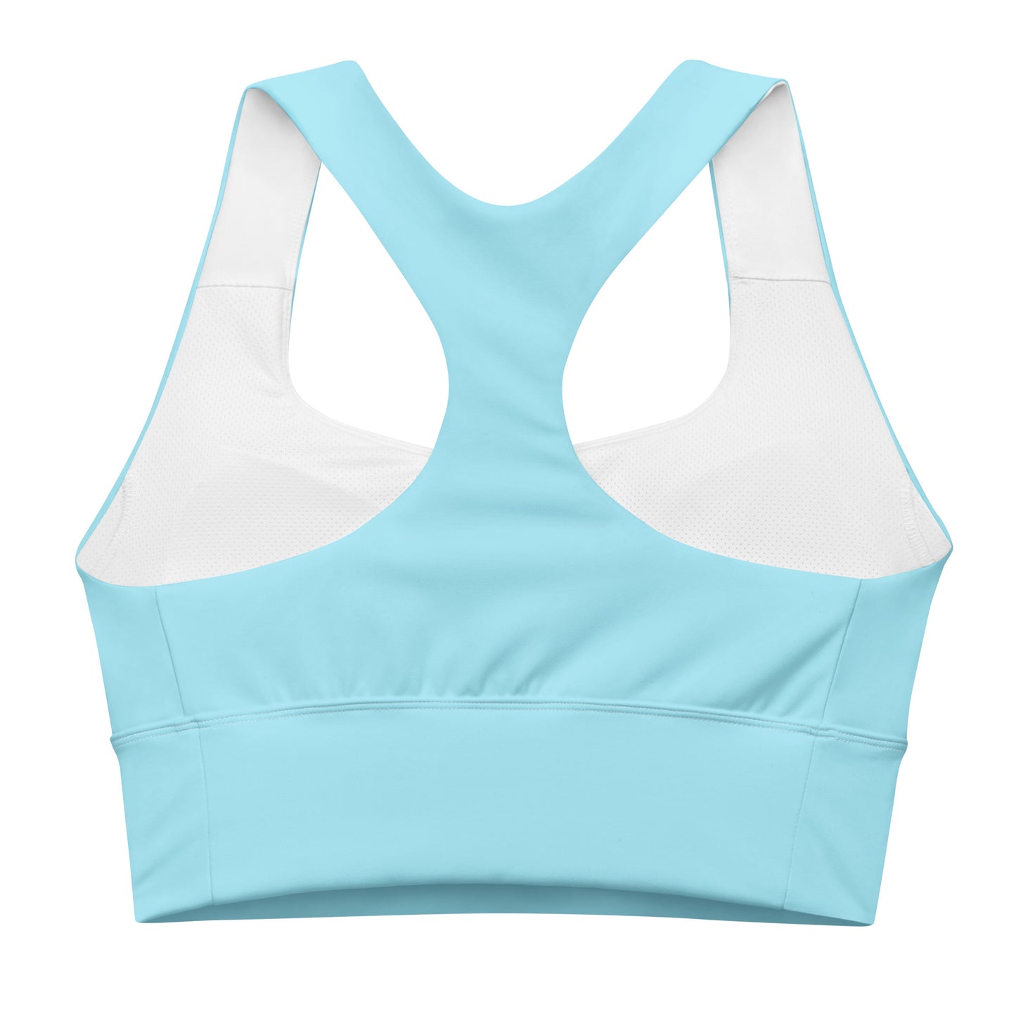 High Support Longline Sports Bra Light Blue