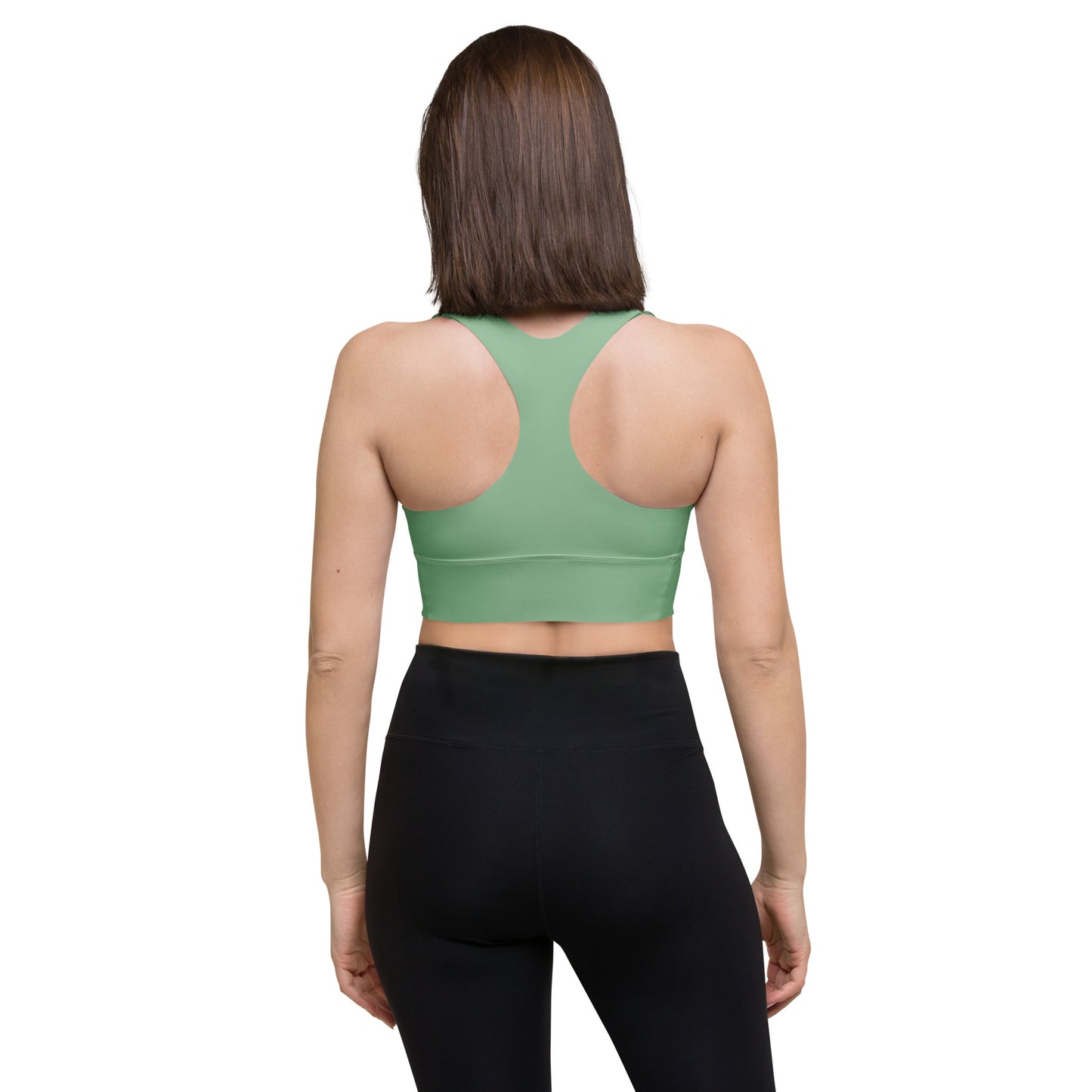 High Support Longline Sports Bra Green