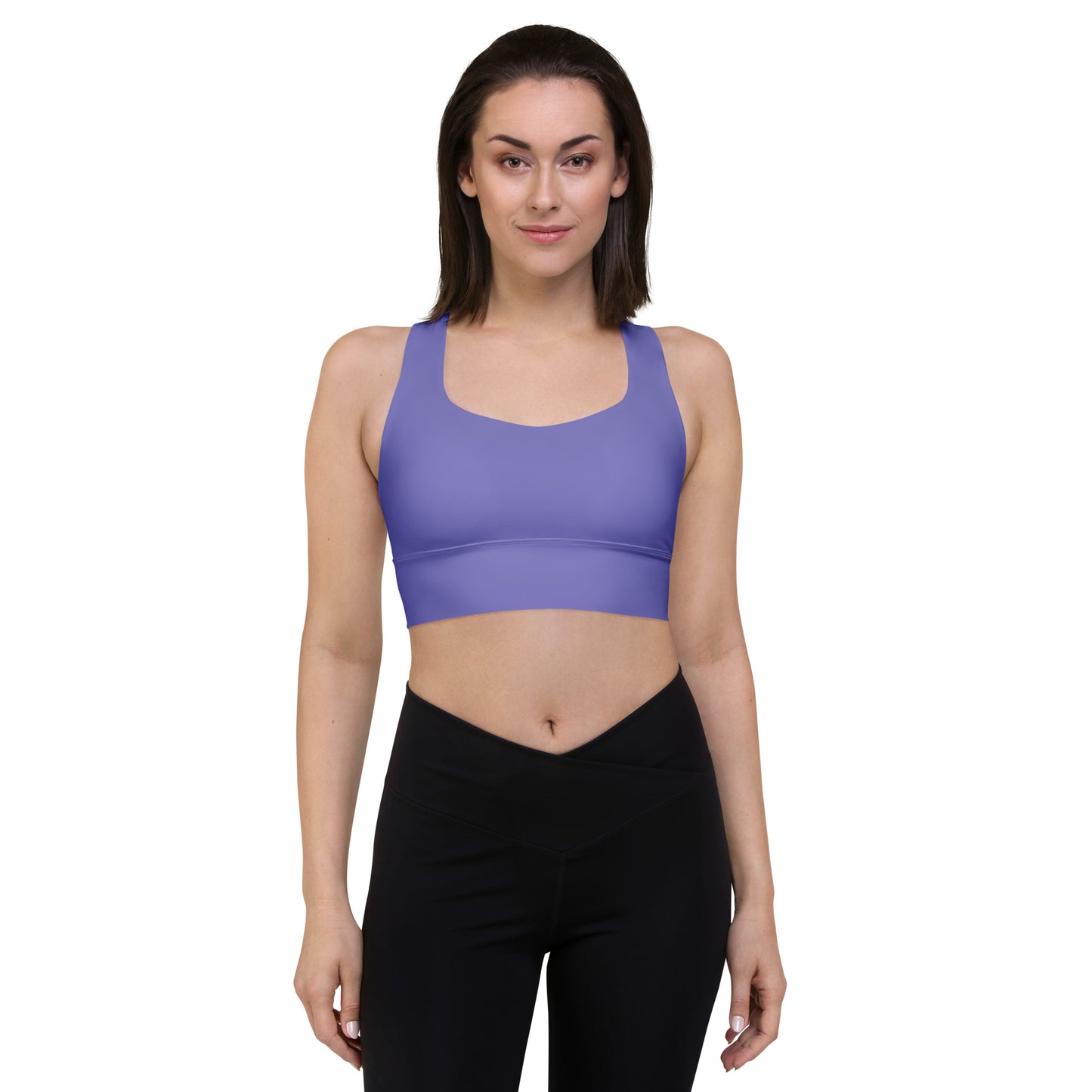 High Support Longline Sports Bra Purple