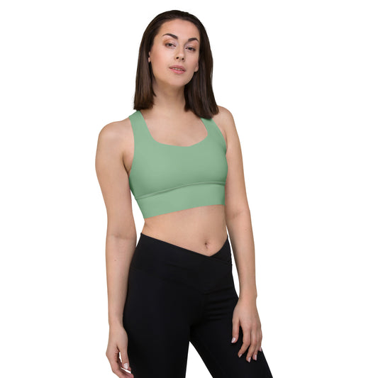 High Support Longline Sports Bra Green
