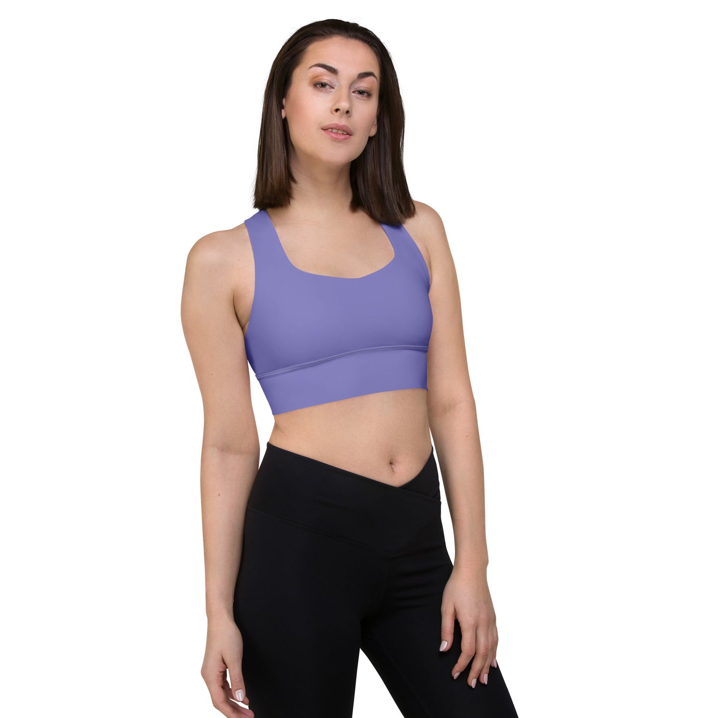 High Support Longline Sports Bra Purple