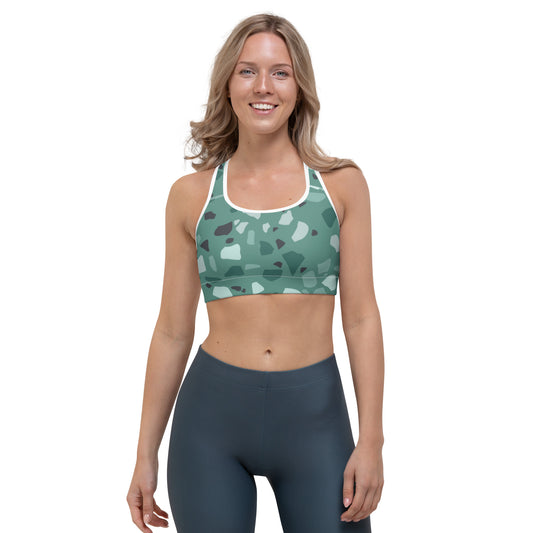 Sports Bra Green Camouflage